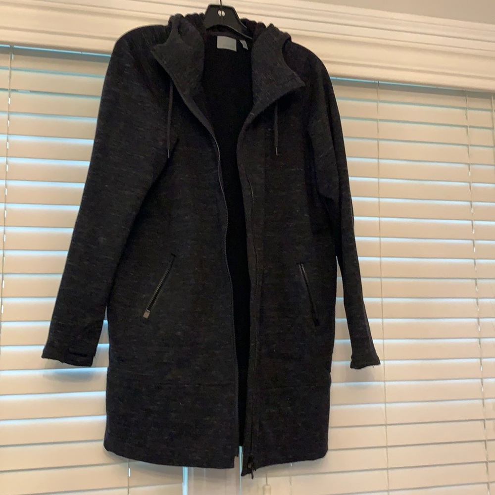 Black extra long zip up